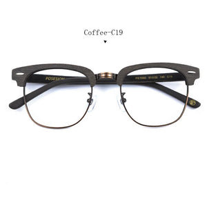 HDCRAFTER Myopia Hyperopia Eyewear Frames Men Women Wood Handmade Spectacles Retro Vintage Wooden Prescription Glasses Frame