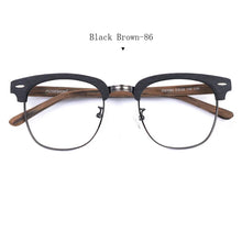 Load image into Gallery viewer, HDCRAFTER Myopia Hyperopia Eyewear Frames Men Women Wood Handmade Spectacles Retro Vintage Wooden Prescription Glasses Frame