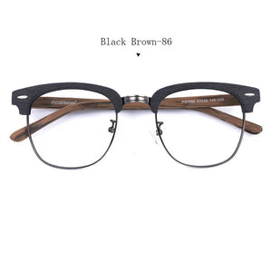 HDCRAFTER Myopia Hyperopia Eyewear Frames Men Women Wood Handmade Spectacles Retro Vintage Wooden Prescription Glasses Frame