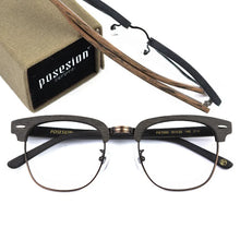 Load image into Gallery viewer, HDCRAFTER Myopia Hyperopia Eyewear Frames Men Women Wood Handmade Spectacles Retro Vintage Wooden Prescription Glasses Frame