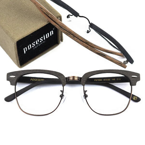 HDCRAFTER Myopia Hyperopia Eyewear Frames Men Women Wood Handmade Spectacles Retro Vintage Wooden Prescription Glasses Frame
