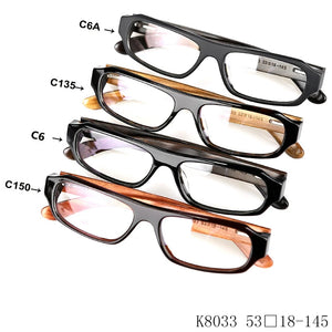 HDCRAFTER Optical Acetate Frame Real Wood Temple Glasses Frame Men Myopia Eyeglasses Prescription Clear Lenses Korea Eyewear
