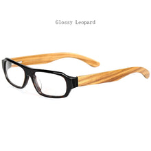 Load image into Gallery viewer, HDCRAFTER Optical Acetate Frame Real Wood Temple Glasses Frame Men Myopia Eyeglasses Prescription Clear Lenses Korea Eyewear