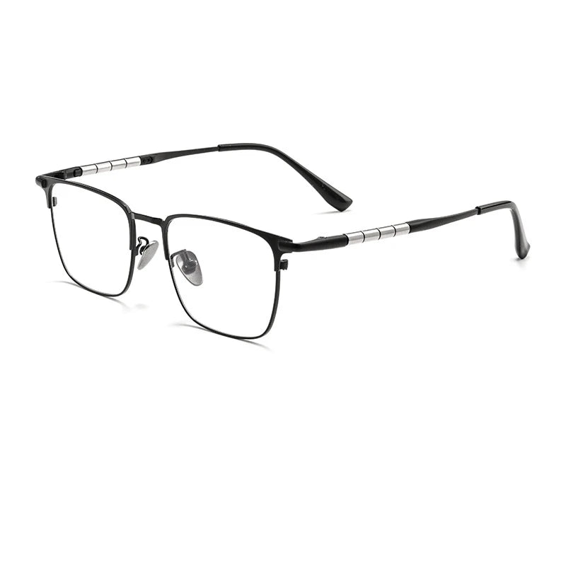 HDCRAFTER Optical Glasses Pure Titanium Full-rim Square Frame Prescription Eyeglasses Men Glasses for Male Grade Eyewear medical