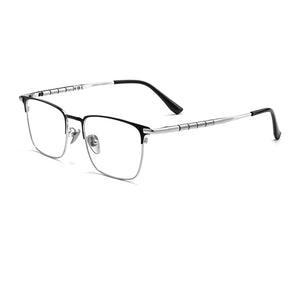 HDCRAFTER Optical Glasses Pure Titanium Full-rim Square Frame Prescription Eyeglasses Men Glasses for Male Grade Eyewear medical