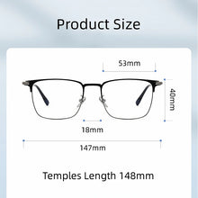 Carica l&#39;immagine nel visualizzatore di Gallery, HDCRAFTER Optical Glasses Pure Titanium Full-rim Square Frame Prescription Eyeglasses Men Glasses for Male Grade Eyewear medical