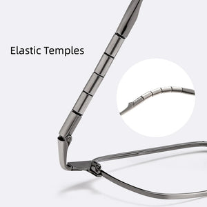 HDCRAFTER Optical Glasses Pure Titanium Full-rim Square Frame Prescription Eyeglasses Men Glasses for Male Grade Eyewear medical