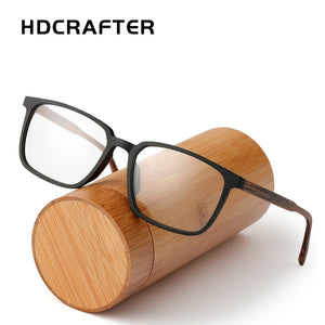 HDCRAFTER Oversized Wood Glasses Frame Prescription Men Goggles Eyeglasses Spectacles Sunglasses Computer Glasses Frames Optical