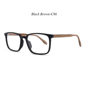 HDCRAFTER Oversized Wood Glasses Frame Prescription Men Goggles Eyeglasses Spectacles Sunglasses Computer Glasses Frames Optical