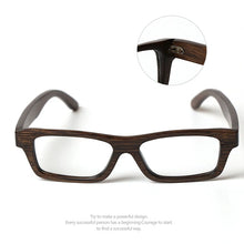 Carica l'immagine nel visualizzatore di Gallery, HDCRAFTER Telaio per occhiali ottici vintage in legno di bambù reale per uomo donna Woodblack Square Miopia Occhiali da vista Frames de grau
