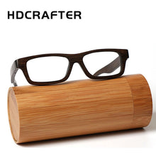 Carica l'immagine nel visualizzatore di Gallery, HDCRAFTER Telaio per occhiali ottici vintage in legno di bambù reale per uomo donna Woodblack Square Miopia Occhiali da vista Frames de grau