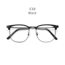 Load image into Gallery viewer, HDCRAFTER Retro Wood Square Large Frame Eyeglasses Wood Metal Optical Prescription Glasses Frame Men Myopia Reading Eyewear