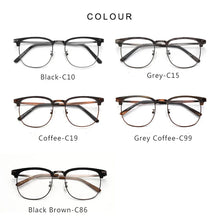 Load image into Gallery viewer, HDCRAFTER Retro Wood Square Large Frame Eyeglasses Wood Metal Optical Prescription Glasses Frame Men Myopia Reading Eyewear