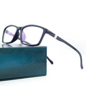 HDCRAFTER TR90 Mens Glasses Frame Computer Eyeglasses Frame with Anti-blue Light Lenses Women Prescription Glasses Frame
