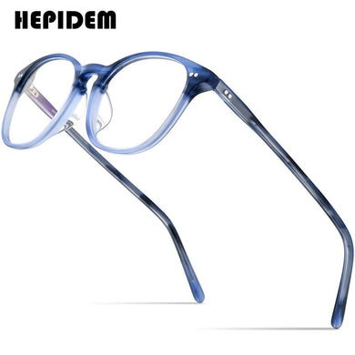 HEPIDEM Acetate Eyeglasses Frame Men 2020  Nerd Myopia Optical Glasses Clear Prescription Square Spectacle Women Eyewear 9128