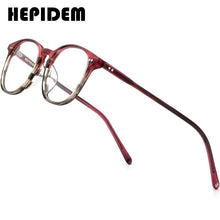 Load image into Gallery viewer, HEPIDEM Acetate Eyeglasses Frame Men 2020  Nerd Myopia Optical Glasses Clear Prescription Square Spectacle Women Eyewear 9128