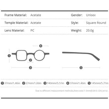 Load image into Gallery viewer, Acetate Glasses Frame Men   Retro Vintage Left Square Right Round Eyeglasses Myopia Optical Spectacles Eyewear 9155
