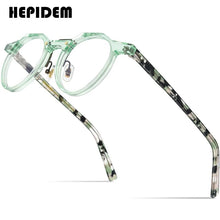 Load image into Gallery viewer, Acetate Glasses Frame Men 2022 Vintage Retro Round Eyeglasses Women Optical Prescription Spectacles Eyewear 9197