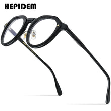Load image into Gallery viewer, HEPIDEM Acetate Glasses Frame Men   Vintage Retro Round Eyeglasses Women Optical Prescription Spectacles Eyewear 9206