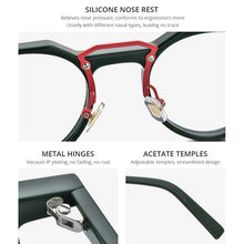 Load image into Gallery viewer, Acetate Glasses Frame Men 2022 Vintage Retro Round Eyeglasses Women Optical Prescription Spectacles Eyewear 9197