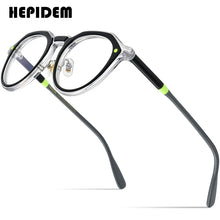 Load image into Gallery viewer, HEPIDEM Acetate Glasses Frame Men   Vintage Retro Round Eyeglasses Women Optical Prescription Spectacles Eyewear 9206