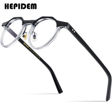 Load image into Gallery viewer, Acetate Glasses Frame Men 2022 Vintage Retro Round Eyeglasses Women Optical Prescription Spectacles Eyewear 9197