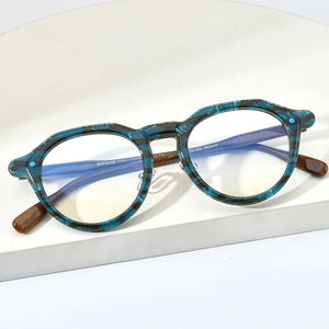 HEPIDEM Acetate Glasses Frame Men   Vintage Retro Round Eyeglasses Women Optical Prescription Spectacles Eyewear 9206