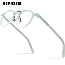 Load image into Gallery viewer, Acetate Glasses Frame Men 2022 Vintage Retro Round Eyeglasses Women Optical Prescription Spectacles Eyewear 9197