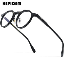 Load image into Gallery viewer, Acetate Glasses Frame Men 2022 Vintage Retro Round Eyeglasses Women Optical Prescription Spectacles Eyewear 9197