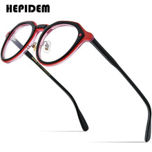 Load image into Gallery viewer, HEPIDEM Acetate Glasses Frame Men   Vintage Retro Round Eyeglasses Women Optical Prescription Spectacles Eyewear 9206