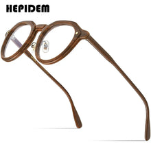 Load image into Gallery viewer, HEPIDEM Acetate Glasses Frame Men   Vintage Retro Round Eyeglasses Women Optical Prescription Spectacles Eyewear 9206