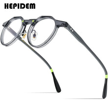 Load image into Gallery viewer, Acetate Glasses Frame Men 2022 Vintage Retro Round Eyeglasses Women Optical Prescription Spectacles Eyewear 9197