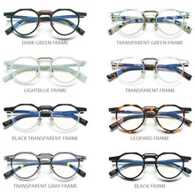 Load image into Gallery viewer, Acetate Glasses Frame Men 2022 Vintage Retro Round Eyeglasses Women Optical Prescription Spectacles Eyewear 9197