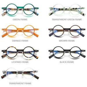 HEPIDEM Acetate Glasses Frame Men  Vintage Retro Small Round Eyeglasses Women Optical Prescription Spectacles Eyewear 9177