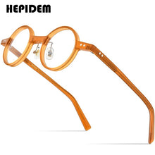Load image into Gallery viewer, HEPIDEM Acetate Glasses Frame Men  Vintage Retro Small Round Eyeglasses Women Optical Prescription Spectacles Eyewear 9177