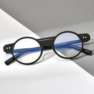 HEPIDEM Acetate Glasses Frame Men Retro Vintage Round Eyeglasses Women Myopia Optical Prescription Spectacles Eyewear 9162