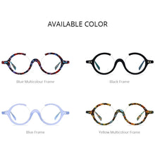 Load image into Gallery viewer, HEPIDEM Acetate Glasses Women   Three Fourths 3/4 Round Prescription Eyeglasses Frame Men Optical Spectacles Eyewear 9191