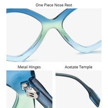 Load image into Gallery viewer, HEPIDEM Gradient Acetate Glasses Frame Men Diamond Design Cat Eye Eyeglasses Women Optical Prescription Spectacles Eyewear H9333