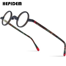 Load image into Gallery viewer, HEPIDEM Matte Acetate Glasses Frame Men   Optical Small Round Eyeglasses Women Retro Prescription Spectacles Eyewear 9266