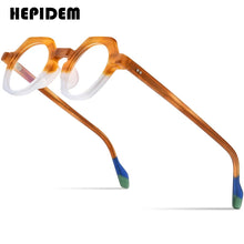 Load image into Gallery viewer, HEPIDEM Multicolor Acetate Glasses Frame Men  Retro Polygon Eyeglasses Women Optical Prescription Spectacles Eyewear 9229