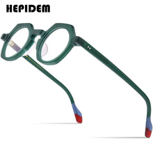 Load image into Gallery viewer, HEPIDEM Multicolor Acetate Glasses Frame Men  Retro Polygon Eyeglasses Women Optical Prescription Spectacles Eyewear 9229