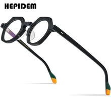 Load image into Gallery viewer, HEPIDEM Multicolor Acetate Glasses Frame Men  Retro Polygon Eyeglasses Women Optical Prescription Spectacles Eyewear 9229