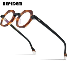 Load image into Gallery viewer, HEPIDEM Multicolor Acetate Glasses Frame Men  Retro Polygon Eyeglasses Women Optical Prescription Spectacles Eyewear 9229