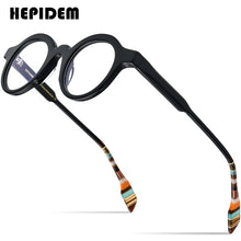 Load image into Gallery viewer, HEPIDEM Multicolor Acetate Glasses Frame Men Retro Small Round Eyeglasses Women Optical Prescription Spectacles Eyewear 9226