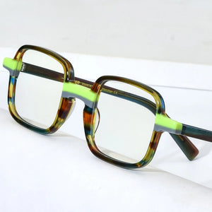 HEPIDEM Multicolor Acetate Glasses Men Retro Square Prescription Eyeglasses Women Myopia Optical Frame Spectacles Eyewear 9246