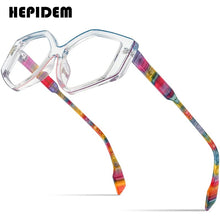 Load image into Gallery viewer, Powder Acetate Glasses Men Vintage Retro Polygon Prescription Eyeglasses Women Optical Spectacles Eyewear 9256