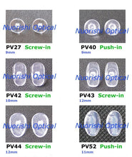 Load image into Gallery viewer, PV40  eyeglasses pvc nose pads 9mm Push-in type  glasses accessories