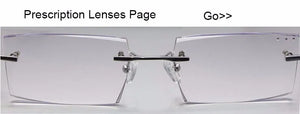 Reven Jate 2123 Pure Titanium Rimless Diamond Cutting Woman Glasses Frame Optical Prescription Eyeglasses Women Eyewear Fashion