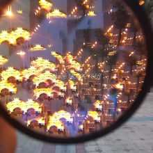 Load image into Gallery viewer, Black and white plaid  kaleidoscope glasses with oval glass lens