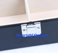 Load image into Gallery viewer, Holding 8pcs Eyewear Sunglass Eyeglass Glasses Black Leather Display Sample Case Box With Clear Cover A633C-8S